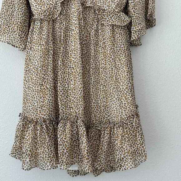 New Saints + Secrets babydoll open back ruffle flutter animal print Mobwife M - Picture 6 of 12